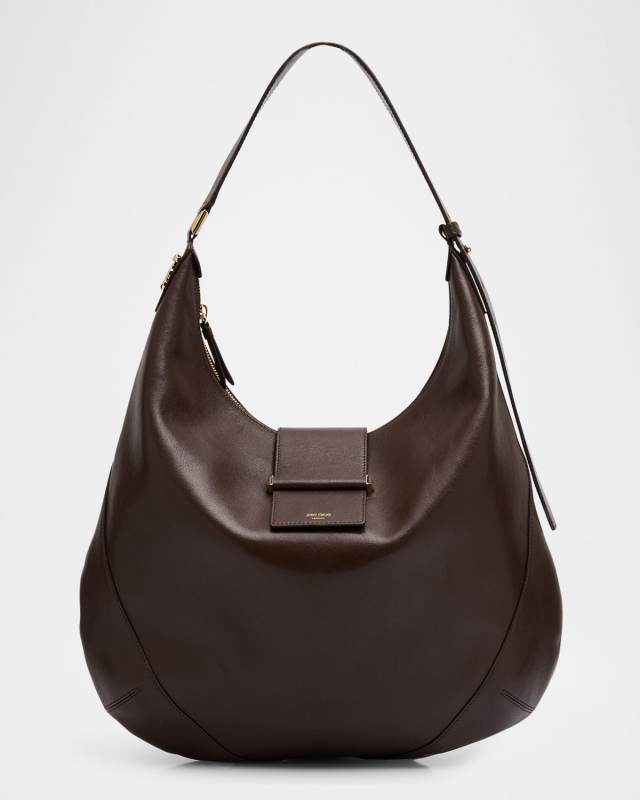 Bar Medium Leather Hobo Bag